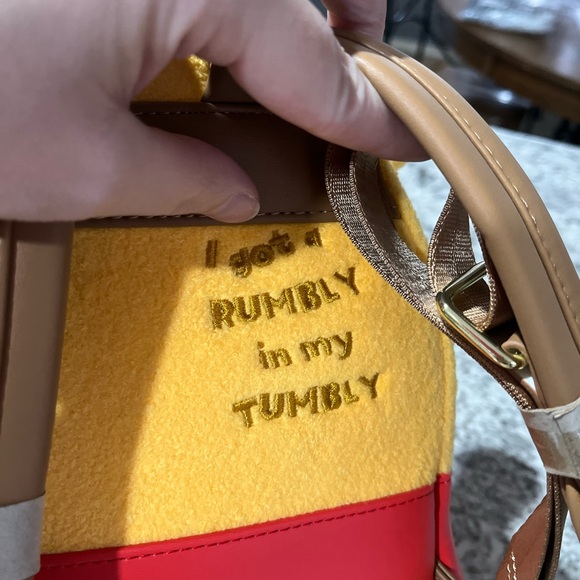 Loungefly Winnie the Pooh Yellow & Blue Plush Mini Backpack main image 2